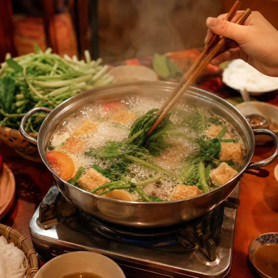 Khu bếp mở sạch sẽ